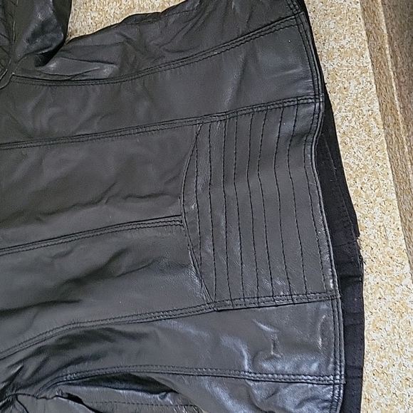 ASOS Black leather jacket with detailing on sleeves and back size 0 - Picture 10 of 11